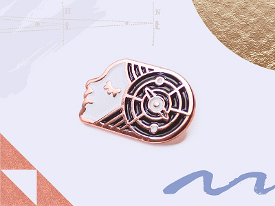 Cosmos Pin cosmos goodwill icon pin rose gold space star kin stars symbol