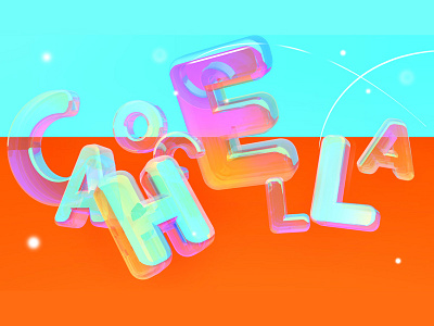 Coachella cinema 4d coachella music festival typography