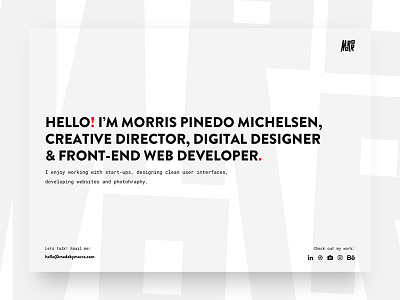 Personal Website clean minimal modern personal portfolio site site ui website