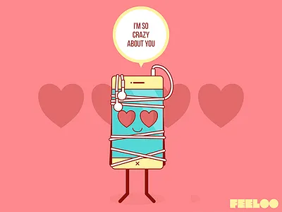 Feeloo - Your Mobile Has Feelings! #17 app feeloo feeloo the game flat game illustration ios iphone mobile run and jump vector video game