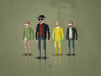 8-Bit Breaking Bad Heisenberg 8 bit breaking bad drugs gaming heisenberg jesse pinkman meth retro tv