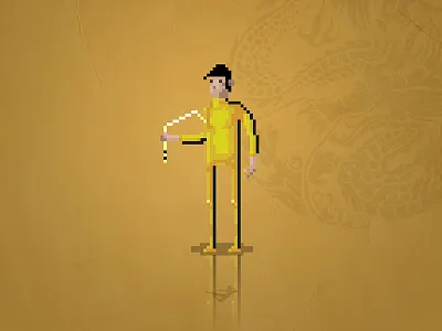 8-Bit Bruce-lee 8 bit bruce lee cinema fighter gaming hollywood hong kong martial arts retro