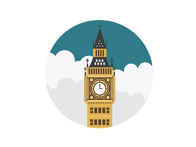 The Big Ben art big ben building illustration london monument tower travel vector world
