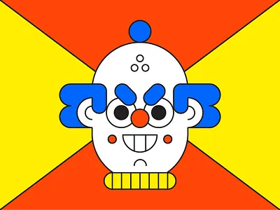 Evil Clown carnival character clown horror illustration scary spooky