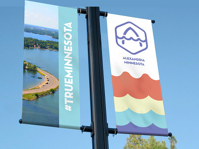 Alexandria Signs a branding lakes lamp logo signs wave