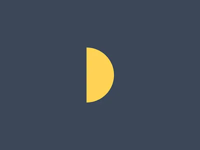 Yellow Half Circle circle dark half minimal shape yellow
