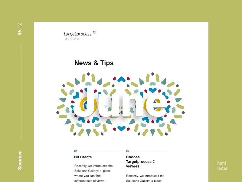 News & Tips agile html kaleidoscope letter month targetprocess web