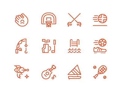 Summer Camp Icons activities creative dan fleming design icons set summer camp