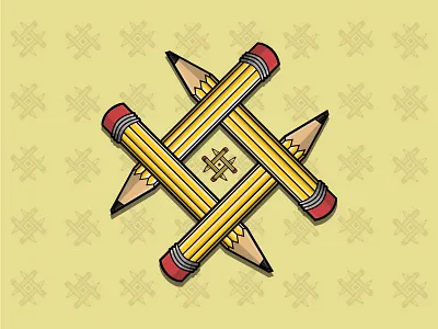 Pencil-ception graphic illustration vector