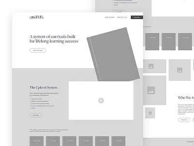 Hi-Fi Wireframe book focus lab video website wireframe
