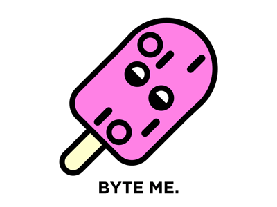 Byte Me gif icon illustration