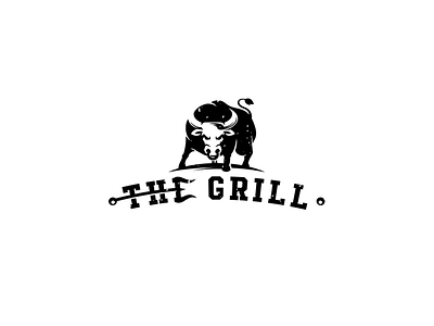 The Grill animal brand branding bull house identity logo logotype meat old restaurant steak