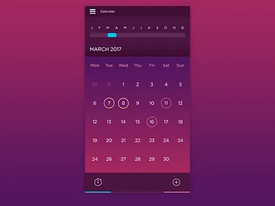 Calendar app concept app design ui ux