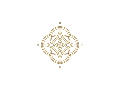 Knot bold illustration knot line mark symbol