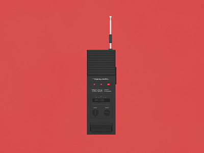 Walkie-talkie c4d cel shading eighties stranger things walkie talkie