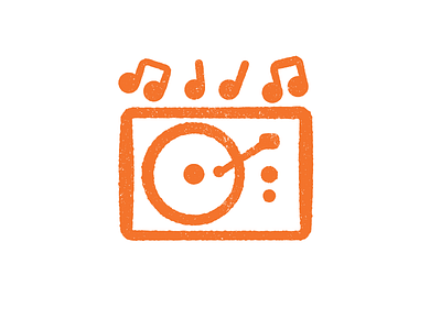 Record Player Icon icon illustration music record record player