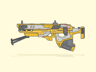 Vision Of Confluence (Adept) destiny illustration line art scout rifle vector vog weapon