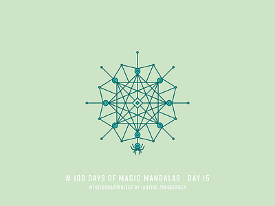 The 100 Day Project - Day 15 geometry illustrator mandala spiderweb symmetry the100dayproject vector