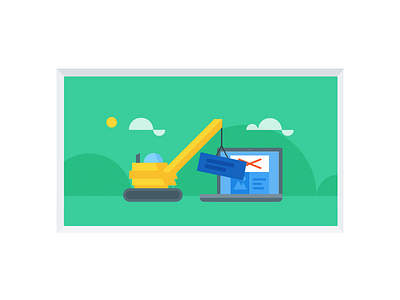 Site Builder builder doodle flat illustration unused website