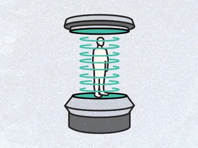 teleportation guy icon line work machine teleport