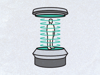 teleportation guy icon line work machine teleport