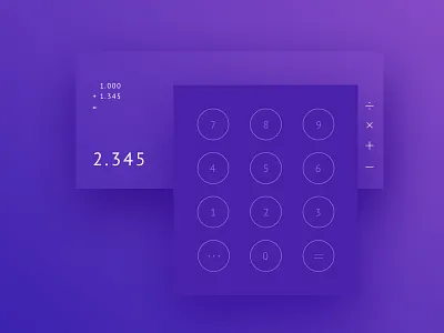 Daily UI #004 - Calculator calculator daily ui gradient numbers ui