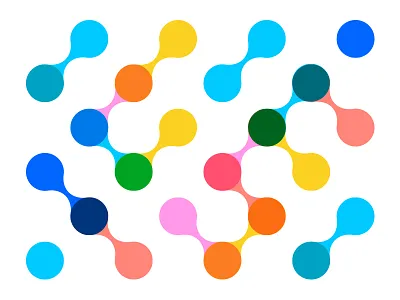 Bacteria on the mind circle colorful geometric multiply pattern rainbow