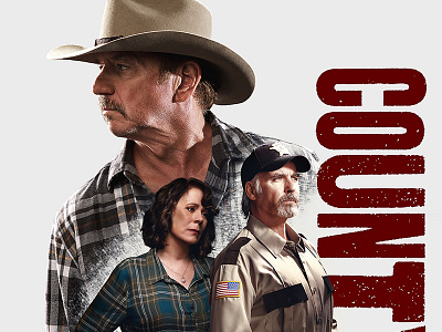 Clin Dribbble keyart movie photoshop poster western