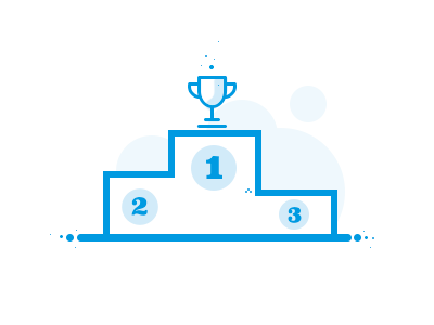 Podium compare illustration number1 winner