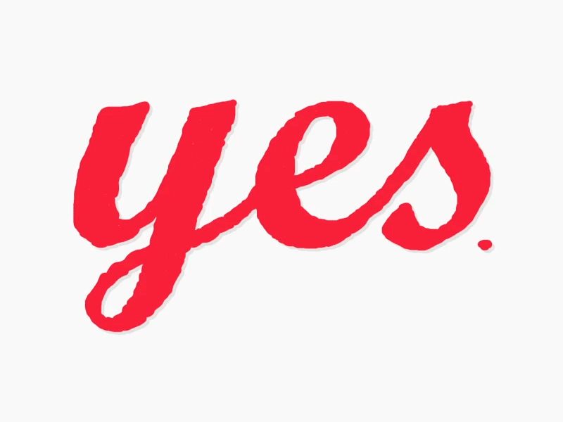 Yes 2d ae after animation art effects flat gif illustration loop motion graphics vector