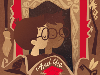 Harry Potter and the Sorcerer's Stone book book cover character harry potter illustration kid lit sorcerers stone