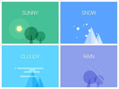 WEATHER cloudy illustration rain snow sunny weather