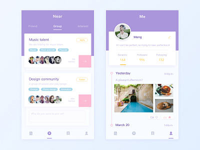 color color friends social ui ux