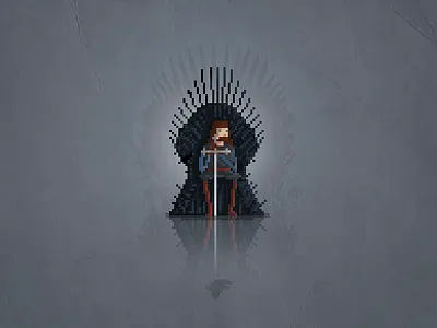 8-Bit Game of Thrones Iron Throne 8 bit fantasy gaming got ned north retro stark tv