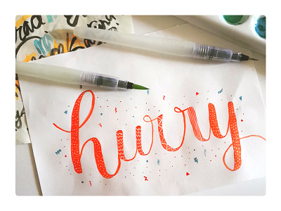 Typography brushpens handlettering illustration typography