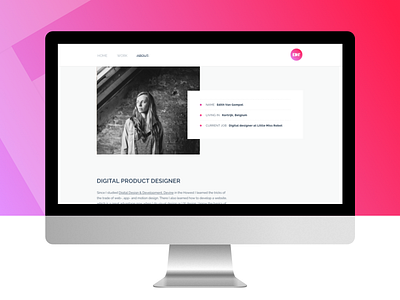 Portfolio website branding design edith interface personal portfolio ui