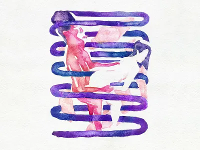 fingers emoji combination dog illustration sex watercolor