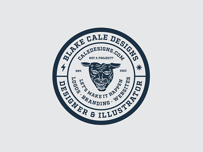 Personal Badge badge circle lightning star tiger