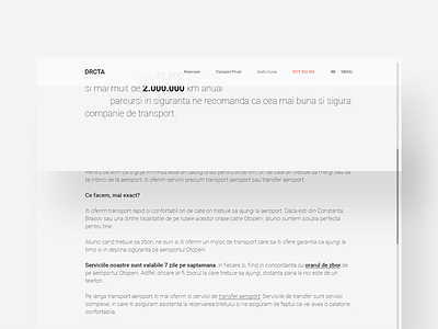 DRCTA desktop layout main minimal site type ui user interface ux web