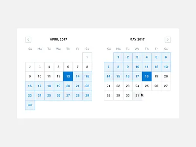 Date Picker blue date picker product ui