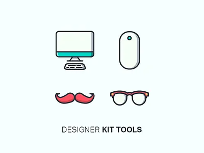 Outline Icons computer designer glasses icon iconset mouse moustache outline
