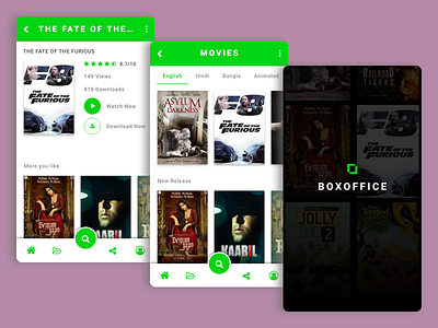 Freebie Mobile app UI app design cinema app movie ui ux xd