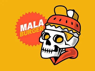 MALA BURGER design diseño de logo diseño plano illustration logo logo logodesign design logodesign design brand marca tipografía