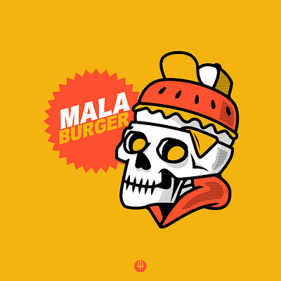 MALA BURGER design diseño de logo diseño plano illustration logo logo logodesign design logodesign design brand marca tipografía