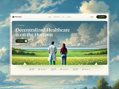 GFM Provider - Hero Design ai ai image graphic design health hero illustration landing page medical ui web web design wellness