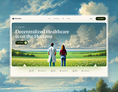 GFM Provider - Hero Design ai ai image graphic design health hero illustration landing page medical ui web web design wellness