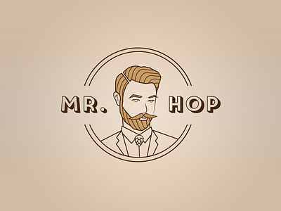 Logo - Mr. Hop beer brand branding drinks identity illustration illustrator logo logotype vector