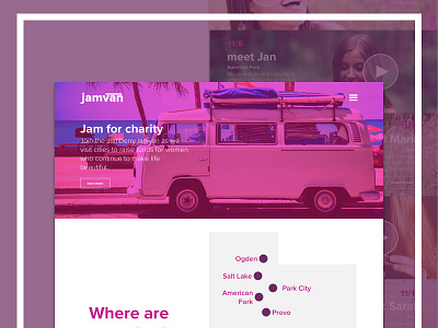 Jam for Charity charity colour jam landing nails page purple web website