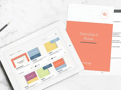 Krista King Math | Brand Collateral brand collateral brand design branding design layout math