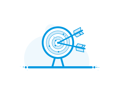 Bull's eye illustration retargeting target